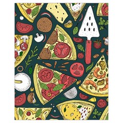 Vector Seamless Pizza Slice Pattern Hand Drawn Pizza Illustration Great Background Drawstring Bag (small) by BangZart