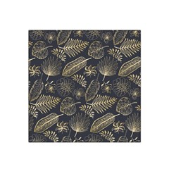 Elegant Pattern With Golden Tropical Leaves Satin Bandana Scarf by BangZart