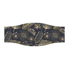 Elegant Pattern With Golden Tropical Leaves Stretchable Headband by BangZart