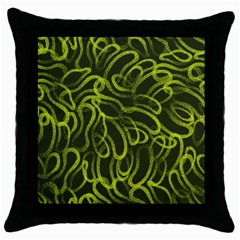 Green Abstract Stippled Repetitive Fashion Seamless Pattern Throw Pillow Case (black) by BangZart