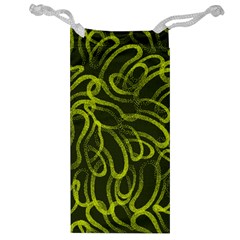 Green Abstract Stippled Repetitive Fashion Seamless Pattern Jewelry Bag by BangZart