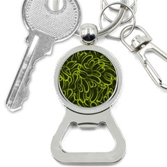 Green Abstract Stippled Repetitive Fashion Seamless Pattern Bottle Opener Key Chain by BangZart