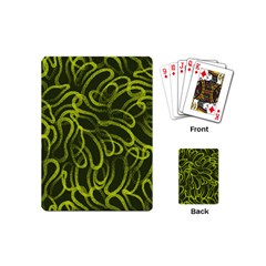 Green Abstract Stippled Repetitive Fashion Seamless Pattern Playing Cards Single Design (mini) by BangZart