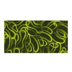 Green Abstract Stippled Repetitive Fashion Seamless Pattern Satin Wrap by BangZart