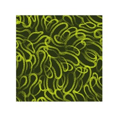 Green Abstract Stippled Repetitive Fashion Seamless Pattern Small Satin Scarf (square) by BangZart