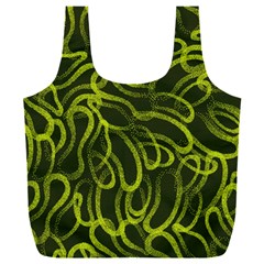 Green Abstract Stippled Repetitive Fashion Seamless Pattern Full Print Recycle Bag (xxxl)