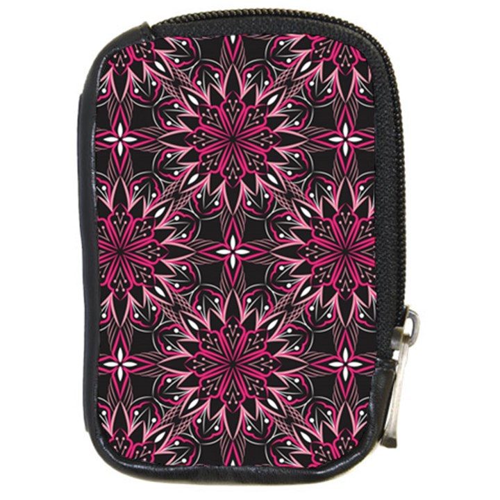 Seamless pattern with flowers oriental style mandala Compact Camera Leather Case