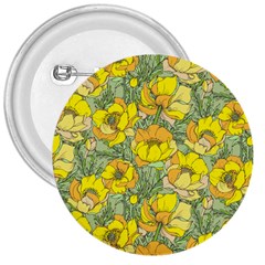 Seamless Pattern With Graphic Spring Flowers 3  Buttons by BangZart