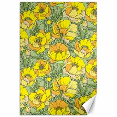 Seamless Pattern With Graphic Spring Flowers Canvas 20  X 30 