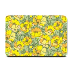 Seamless Pattern With Graphic Spring Flowers Small Doormat  by BangZart