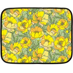 Seamless Pattern With Graphic Spring Flowers Fleece Blanket (mini) by BangZart