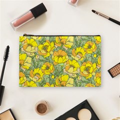 Seamless Pattern With Graphic Spring Flowers Cosmetic Bag (medium) by BangZart