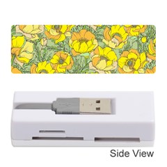 Seamless Pattern With Graphic Spring Flowers Memory Card Reader (stick)