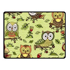 Seamless Pattern With Flowers Owls Fleece Blanket (small) by BangZart