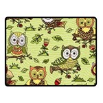 Seamless pattern with flowers owls Fleece Blanket (Small) 50 x40  Blanket Front