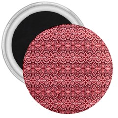 Pink Art With Abstract Seamless Flaming Pattern 3  Magnets by BangZart