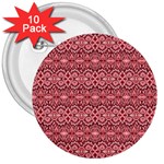 Pink art with abstract seamless flaming pattern 3  Buttons (10 pack)  Front