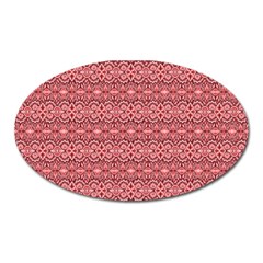 Pink art with abstract seamless flaming pattern Oval Magnet