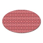 Pink art with abstract seamless flaming pattern Oval Magnet Front