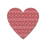 Pink art with abstract seamless flaming pattern Heart Magnet Front