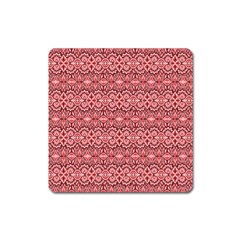 Pink Art With Abstract Seamless Flaming Pattern Square Magnet by BangZart