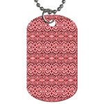 Pink art with abstract seamless flaming pattern Dog Tag (Two Sides) Front