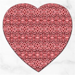 Pink art with abstract seamless flaming pattern Jigsaw Puzzle (Heart)