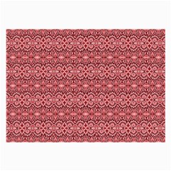 Pink art with abstract seamless flaming pattern Large Glasses Cloth