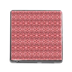 Pink art with abstract seamless flaming pattern Memory Card Reader (Square 5 Slot)