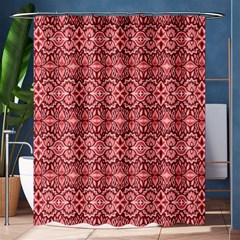 Pink art with abstract seamless flaming pattern Shower Curtain 60  x 72  (Medium) 