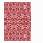 Pink art with abstract seamless flaming pattern Small Garden Flag (Two Sides) Front