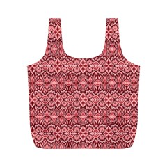 Pink art with abstract seamless flaming pattern Full Print Recycle Bag (M)