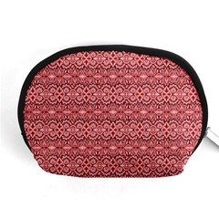 Pink art with abstract seamless flaming pattern Accessory Pouch (Medium)