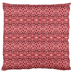 Pink art with abstract seamless flaming pattern Large Flano Cushion Case (One Side)