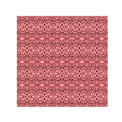 Pink art with abstract seamless flaming pattern Small Satin Scarf (Square)