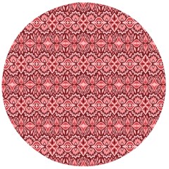 Pink art with abstract seamless flaming pattern Wooden Bottle Opener (Round)