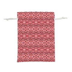 Pink art with abstract seamless flaming pattern Lightweight Drawstring Pouch (L)