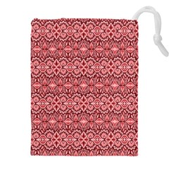 Pink Art With Abstract Seamless Flaming Pattern Drawstring Pouch (4xl)