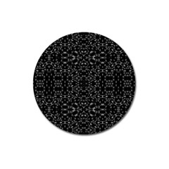 Black And White Tech Pattern Magnet 3  (round) by dflcprintsclothing