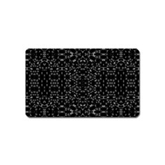 Black And White Tech Pattern Magnet (name Card) by dflcprintsclothing