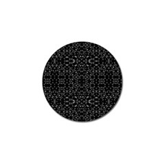 Black And White Tech Pattern Golf Ball Marker by dflcprintsclothing