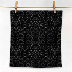 Black And White Tech Pattern Face Towel by dflcprintsclothing