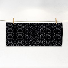 Black And White Tech Pattern Hand Towel