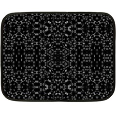 Black And White Tech Pattern Double Sided Fleece Blanket (mini) 