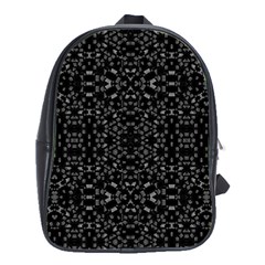 Black And White Tech Pattern School Bag (large)