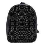 Black And White Tech Pattern School Bag (Large) Front