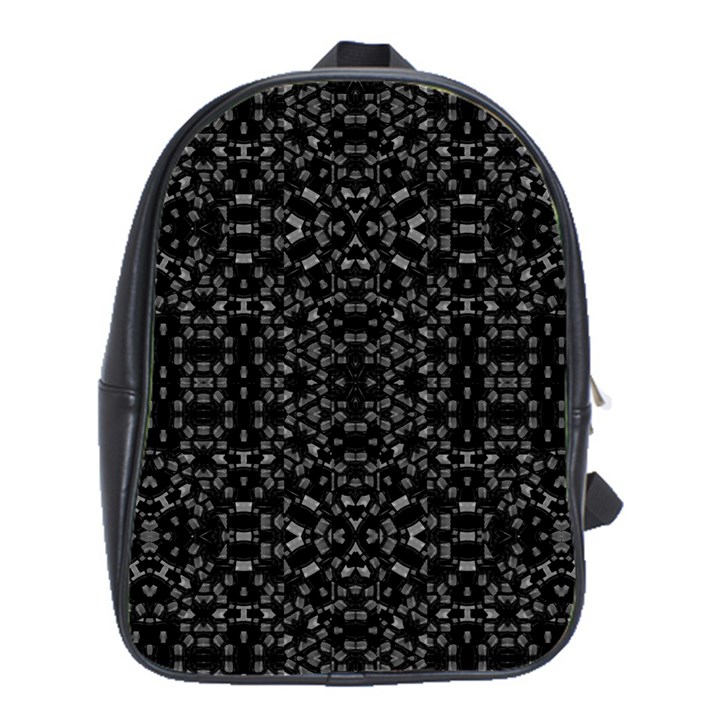 Black And White Tech Pattern School Bag (Large)