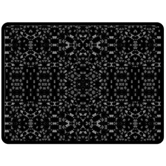 Black And White Tech Pattern Fleece Blanket (large)  by dflcprintsclothing