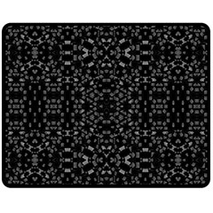 Black And White Tech Pattern Fleece Blanket (medium)  by dflcprintsclothing