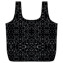 Black And White Tech Pattern Full Print Recycle Bag (xl) by dflcprintsclothing